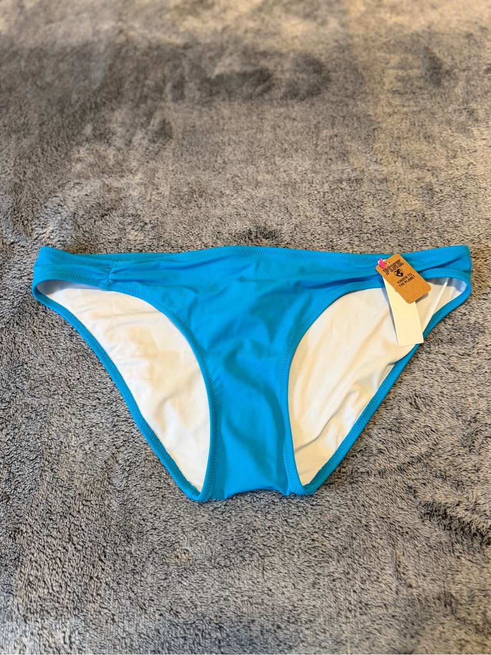 PINK Victoria's Secret Blue Bikini Bottoms sz L
